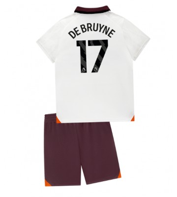 Manchester City Kevin De Bruyne #17 Replica Away Stadium Kit for Kids 2023-24 Short Sleeve (+ pants)